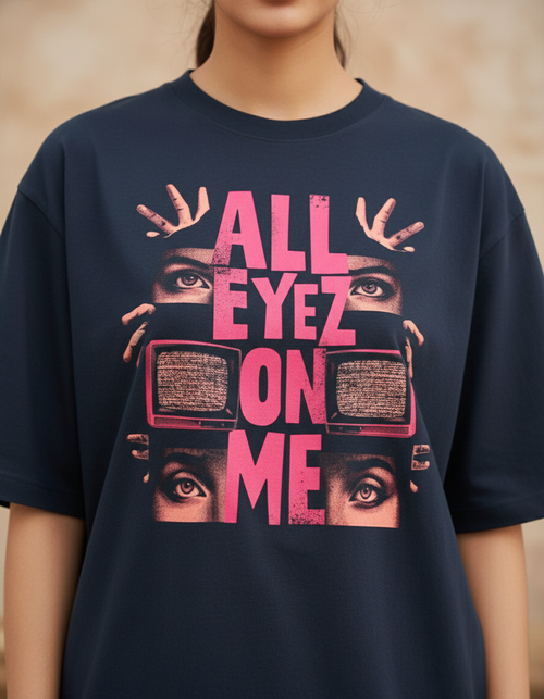 All Eyes On Me – Oversized Graphic Statement Unisex T-Shirt
