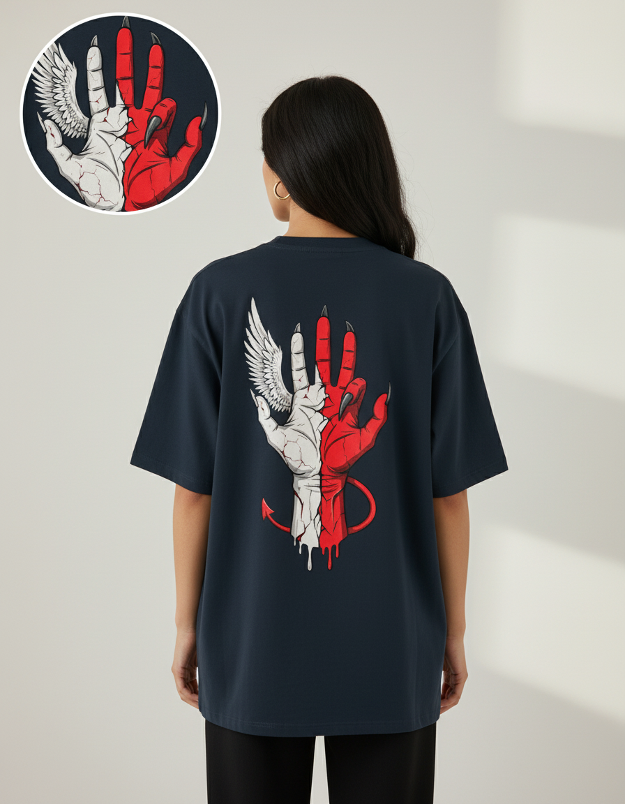 Heaven & Hell Unisex Oversized Classic T-Shirt